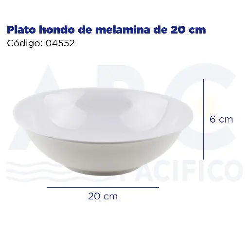 [04552] [04552] Plato hondo de melamina de 20 cm