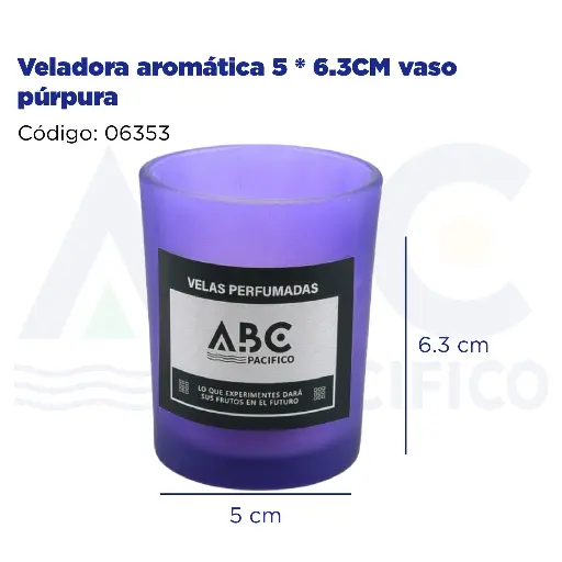 [06353] [06353] Veladora aromática 5 * 6.3CM vaso púrpura