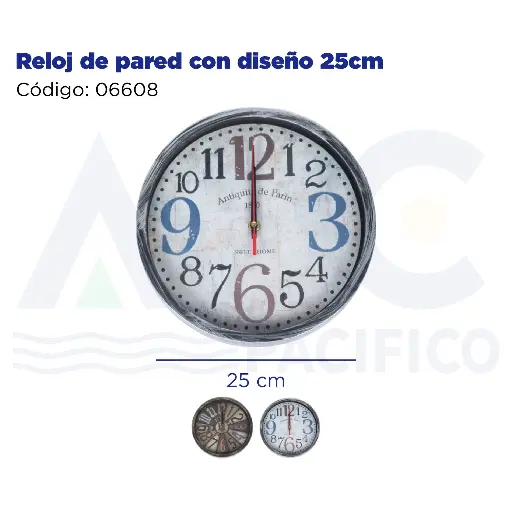 [06608] Reloj de pared con diseño 25cm