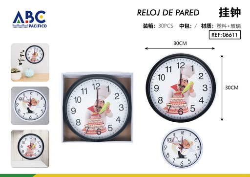 [06611] Reloj de pared con diseño 30cm