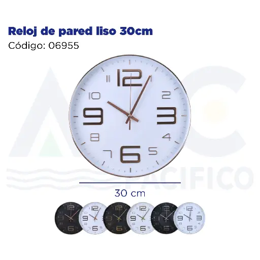 [06955] Reloj de pared liso 30cm