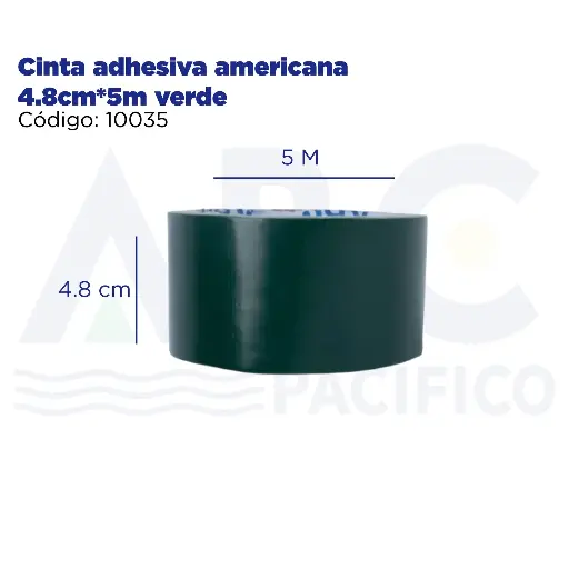[10035] [10035] Cinta adhesiva americana 4.8*5 verde