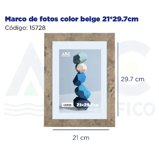 [15728] [15728] Marco de fotos color beige 21*29.7cm