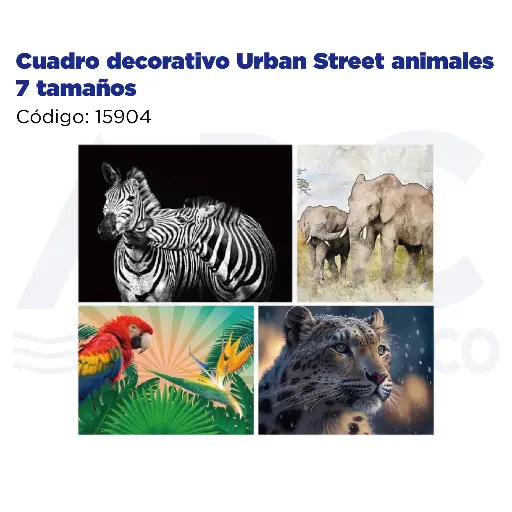 [15904] [15904] Cuadro decorativo Urban Street animales 7 tamaños