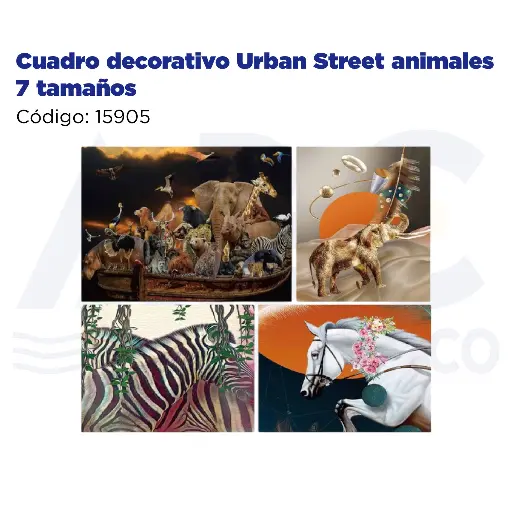 [15905] [15905] Cuadro decorativo Urban Street animales 7 tamaños
