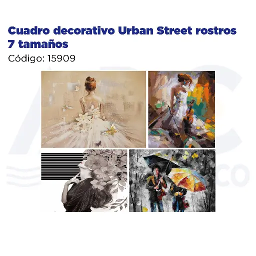 [15909] [15909] Cuadro decorativo Urban Street rostros 7 tamaños