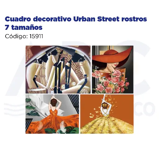 [15911] [15911] Cuadro decorativo Urban Street rostros 7 tamaños