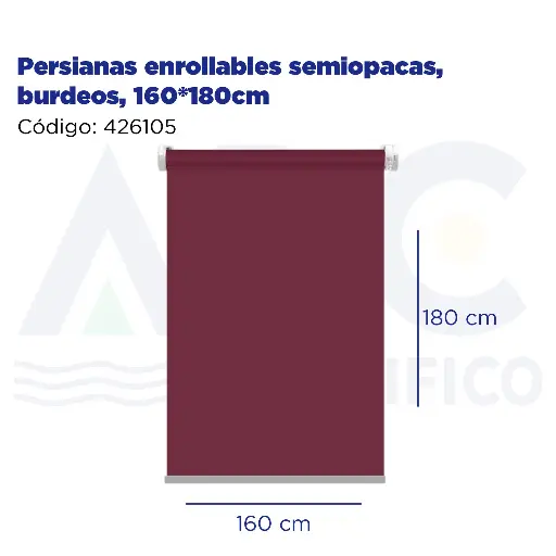 [426105] [426105] Persianas enrollables semiopacas, burdeos, 160*180cm