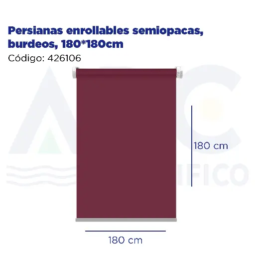 [426106] [426106] Persianas enrollables semiopacas, burdeos, 180*180cm