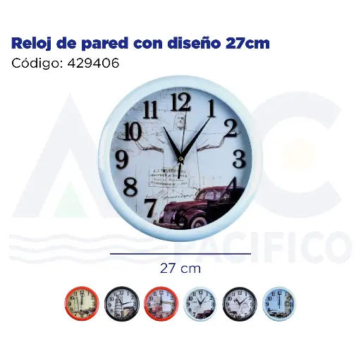 [429406] Reloj de pared con diseño 27cm