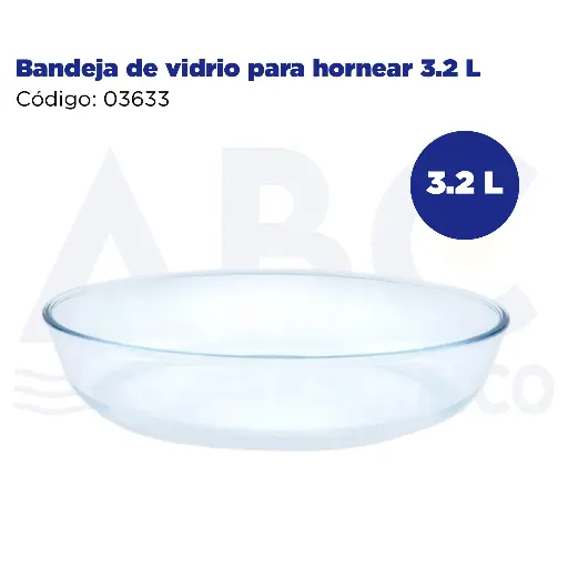 [03633] Bandeja de vidrio para hornear 3.2 L