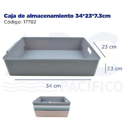 [17782] Caja de almacenamiento 34*23*7.3cm