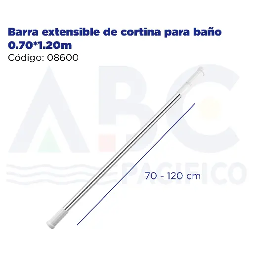 [08600] Barra extensible de cortina para baño 0.70*1.20m
