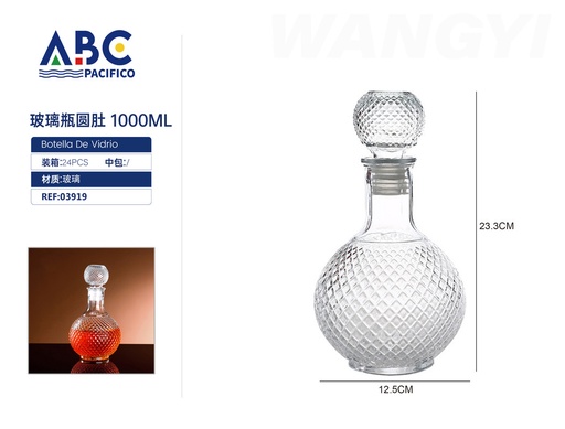 [03919] Botella de vidrio 1000ml