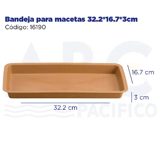 [16190] Bandeja para macetas 32.2*16.7*3cm