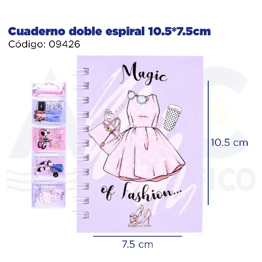 [09426] Cuaderno doble espiral 10.5*7.5cm