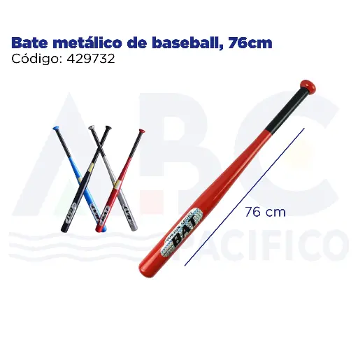 [429732] Bate metálico de baseball, 76cm