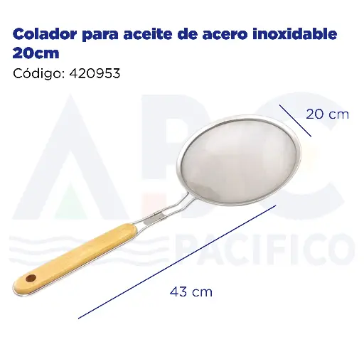 [420953] Colador para aceite de acero inoxidable 20cm