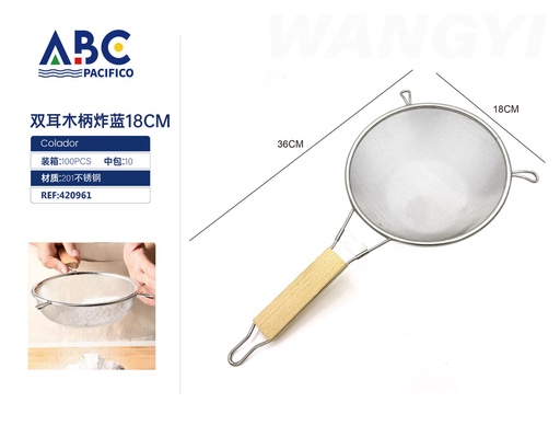 [420961] Colador para aceite de acero inoxidable 18cm