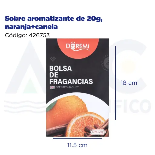 [426753] Sobre aromatizante de 20g, naranja+canela