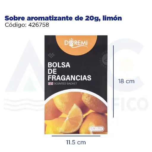 [426758] Sobre aromatizante de 20g, limón