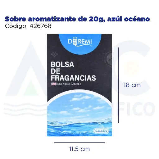[426768] Sobre aromatizante de 20g, azúl océano