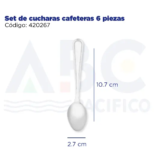 [420267] Set de cucharas cafeteras 6 piezas