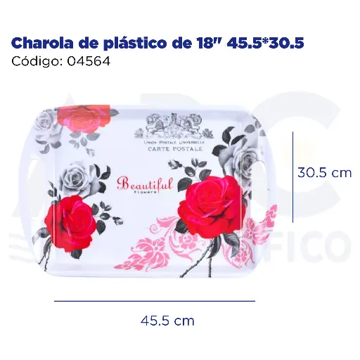 [04564] Charola de plástico de 18" 45.5*30.5