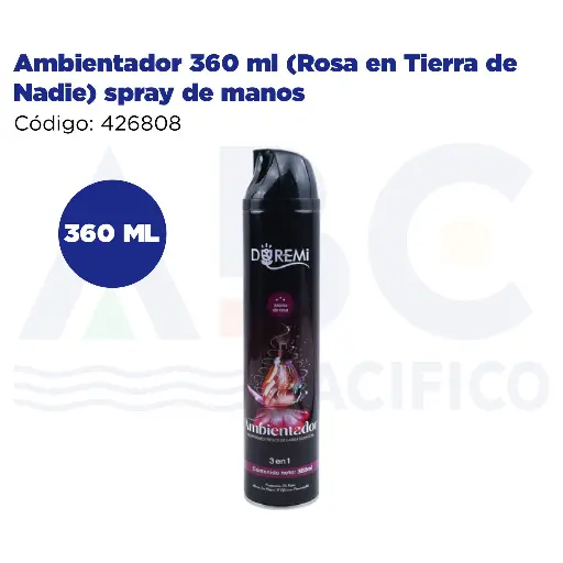 [426808] Ambientador 360 ml (Rosa en Tierra de Nadie) spray de manos