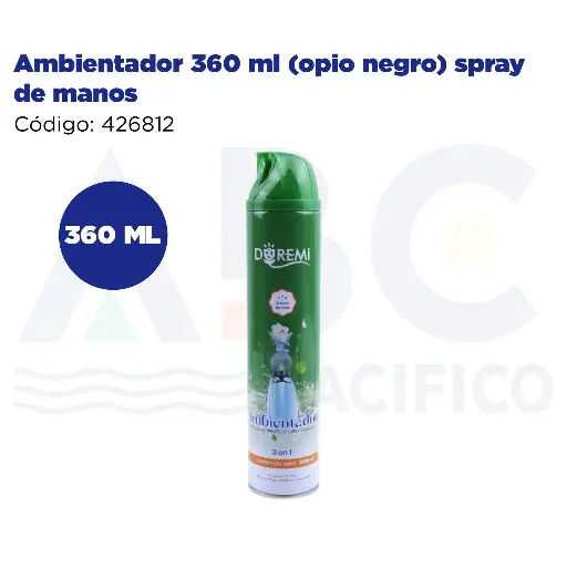 [426812] Ambientador 360 ml (opio negro) spray de manos
