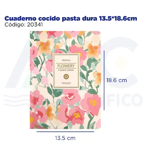 [20341] Cuaderno cocido pasta dura 13.5*18.6cm