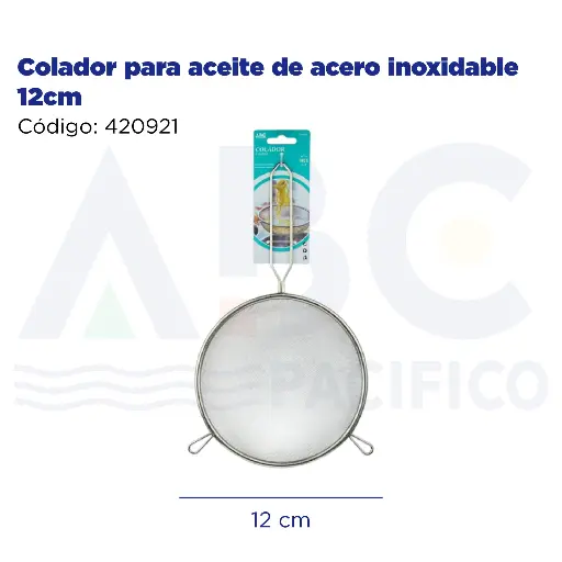 [420921] Colador para aceite de acero inoxidable 12cm