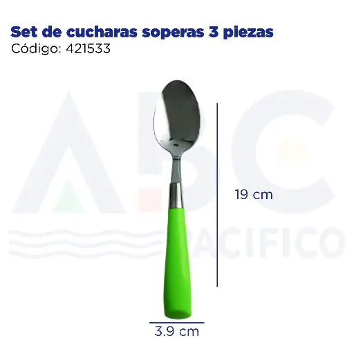 [421533] Set de cucharas soperas 3 piezas