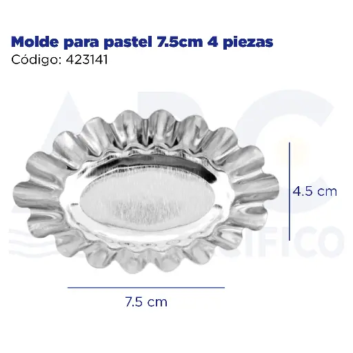 [423141] Molde para pastel 7.5cm 4 piezas