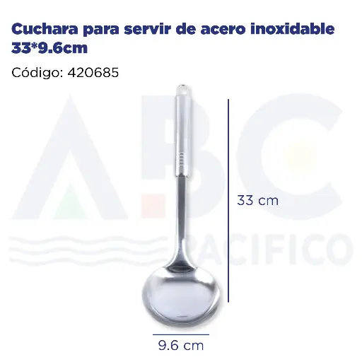 [420685] Cuchara para servir de acero inoxidable 33*9.6cm