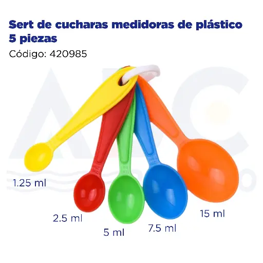 [420985] Sert de cucharas medidoras de plástico 5 piezas