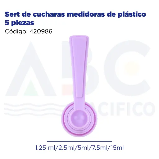 [420986] Sert de cucharas medidoras de plástico 5 piezas