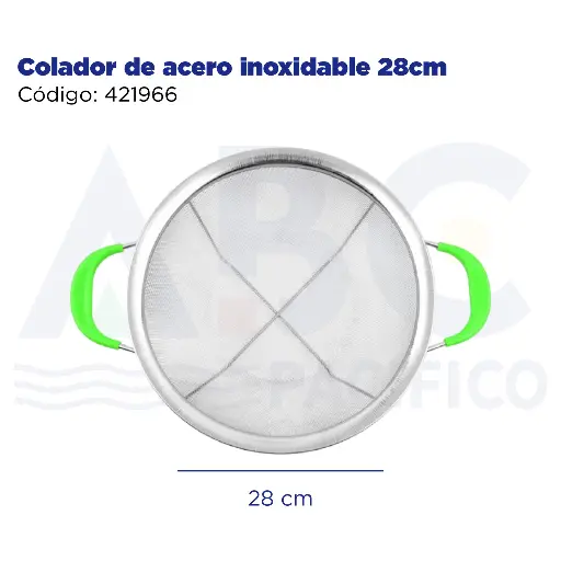 [421966] Colador de acero inoxidable 28cm
