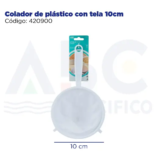 [420900] Colador de plástico con tela 10cm