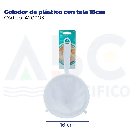 [420903] Colador de plástico con tela 16cm