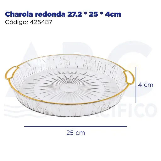 [425487] Charola redonda 27.2 * 25 * 4cm