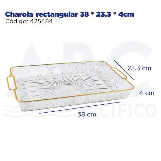 [425484] Charola rectangular  38 * 23.3 * 4cm