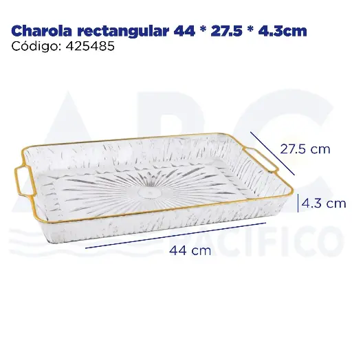 [425485] Charola rectangular  44 * 27.5 * 4.3cm