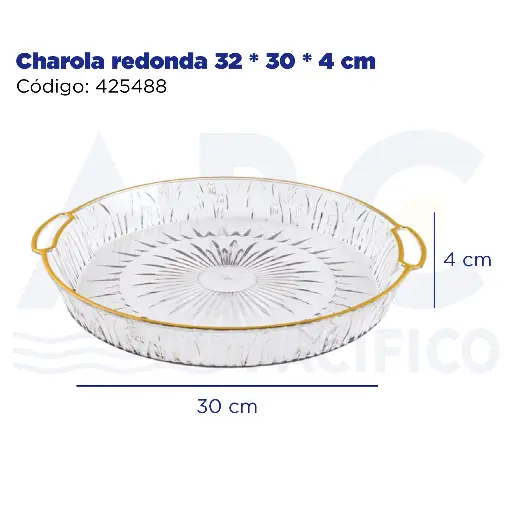 [425488] Charola redonda 32 * 30 * 4 cm