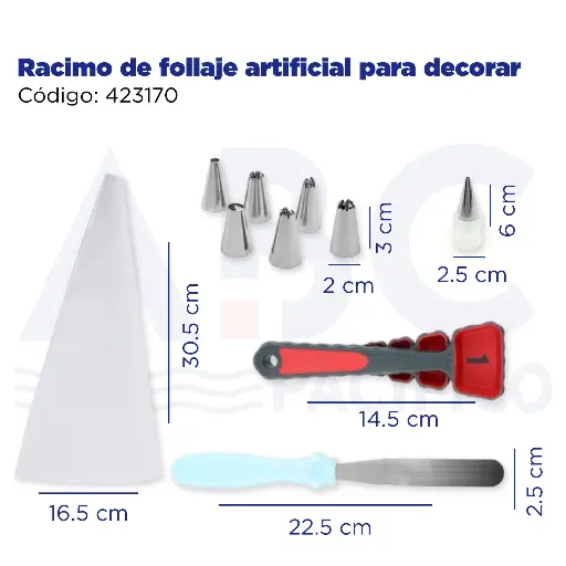 [423170] Kit de boquillas para manga pastelera 10 piezas