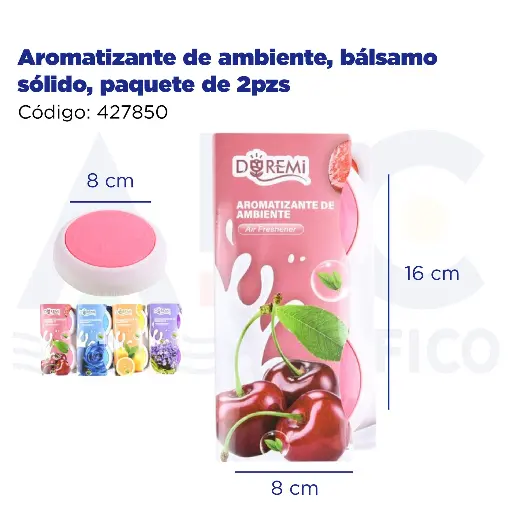 [427850] Aromatizante de ambiente, bálsamo sólido, paquete de 2pzs