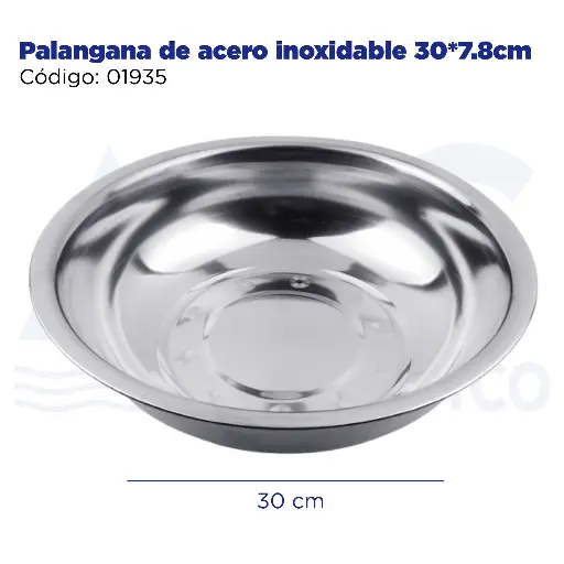 [01935] Palangana de acero inoxidable 30*7.8cm