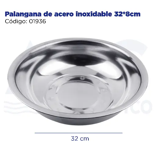 [01936] Palangana de acero inoxidable 32*8cm