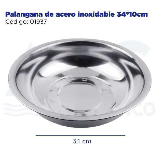 [01937] Palangana de acero inoxidable 34*10cm
