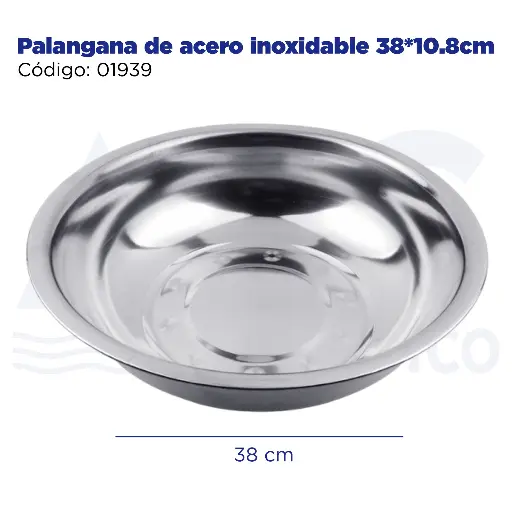 [01939] Palangana de acero inoxidable 38*10.8cm
